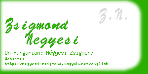 zsigmond negyesi business card