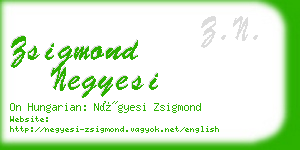 zsigmond negyesi business card